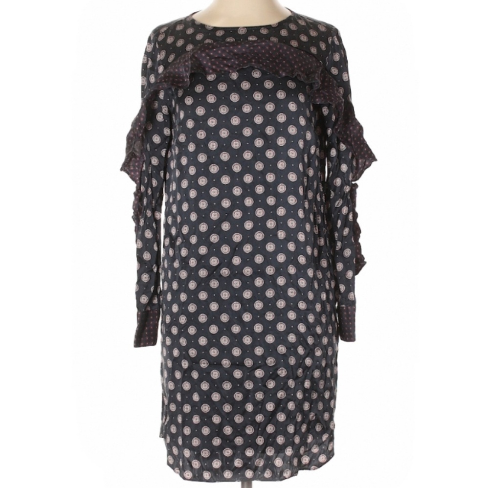 🌟 Banana Republic| Silk Navy Blue Dress